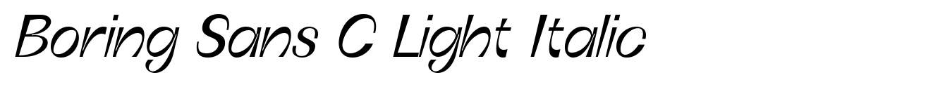 Boring Sans C Light Italic image